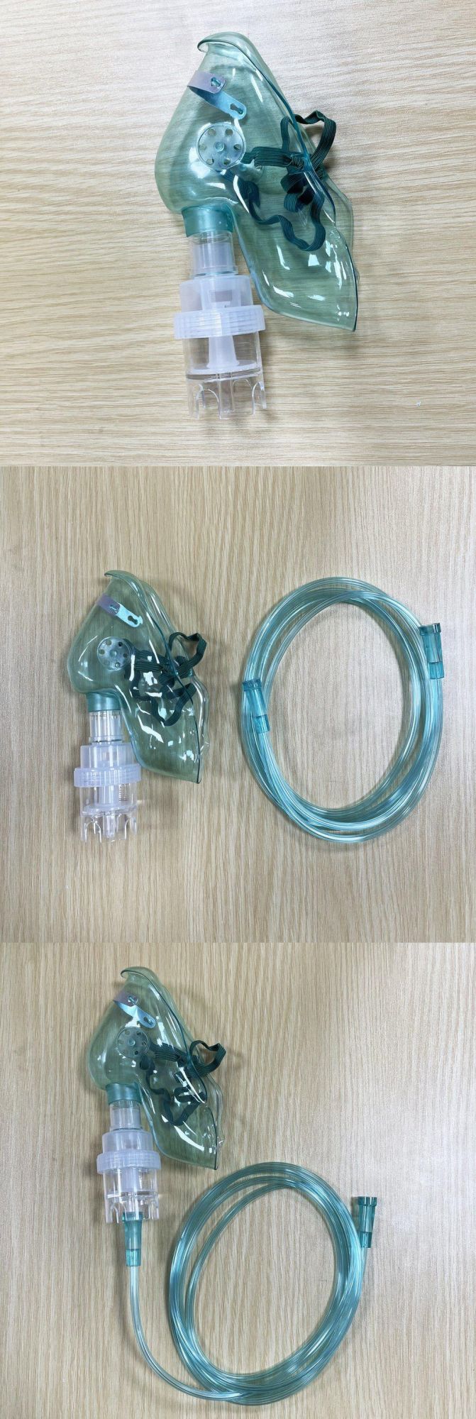 Oxygen Nebulizer Mask Disposable Medical Oxygen Nebulizer Face Mask with Oxygen Tube with CE, FDA Green Nebulizer Kit Nebulizer Set