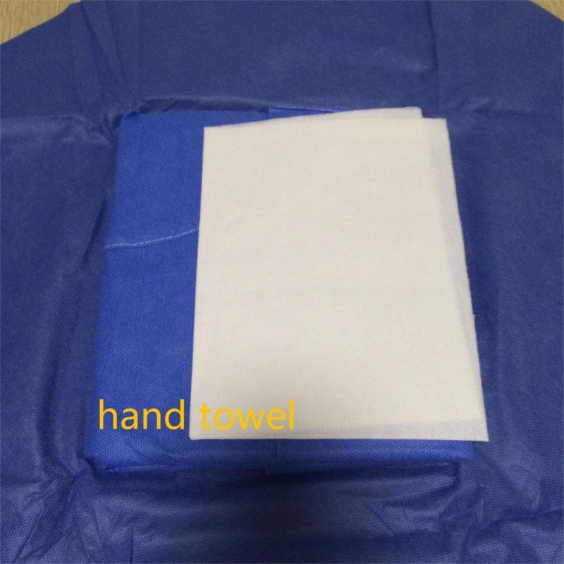 Disposable Standard Surgical Gown Medical Blue SMMS Gown for Hospital