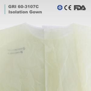 FDA CE ISO Acs Certification 30GSM SMS Gown Lab Coat Isolation Gown Personal Protective Clothing