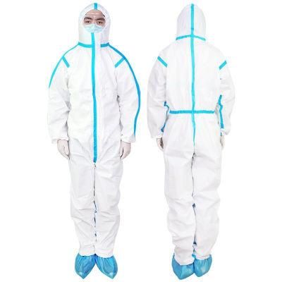 Disposable Chemical Microporous Coverall Suit with Hood Wholesale Clothing Supplier