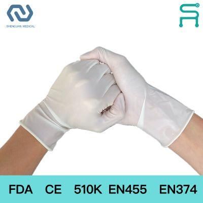 Powder Free Disposable Latex Medical Examination Gloves 510K En455 Latex Gloves
