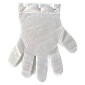 Disposable Blue Clear Food Prepare HDPE Gloves with Hole