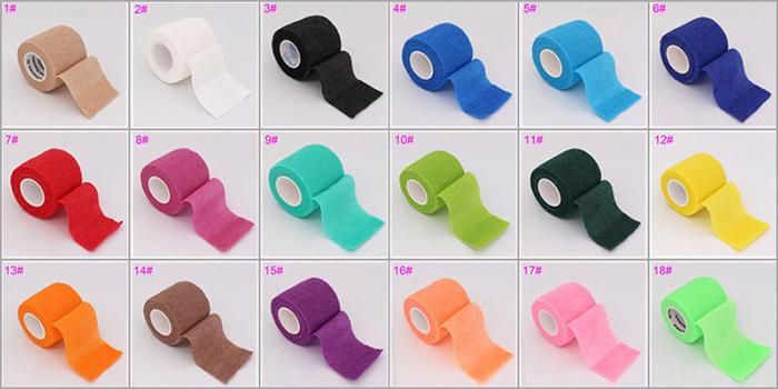 Medical Supplier 5cmx4.5m Colored Self-Adhesive Cohesive Elastic Bandage