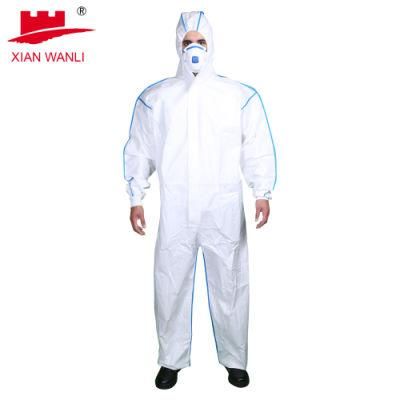 Disposable SMS Coverall/Non-Woven Coverall with Bound Seams