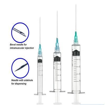 Factory Stock Low Price Medical Disposable 1ml 3ml 5ml Injection Plastic Syringe with Needle