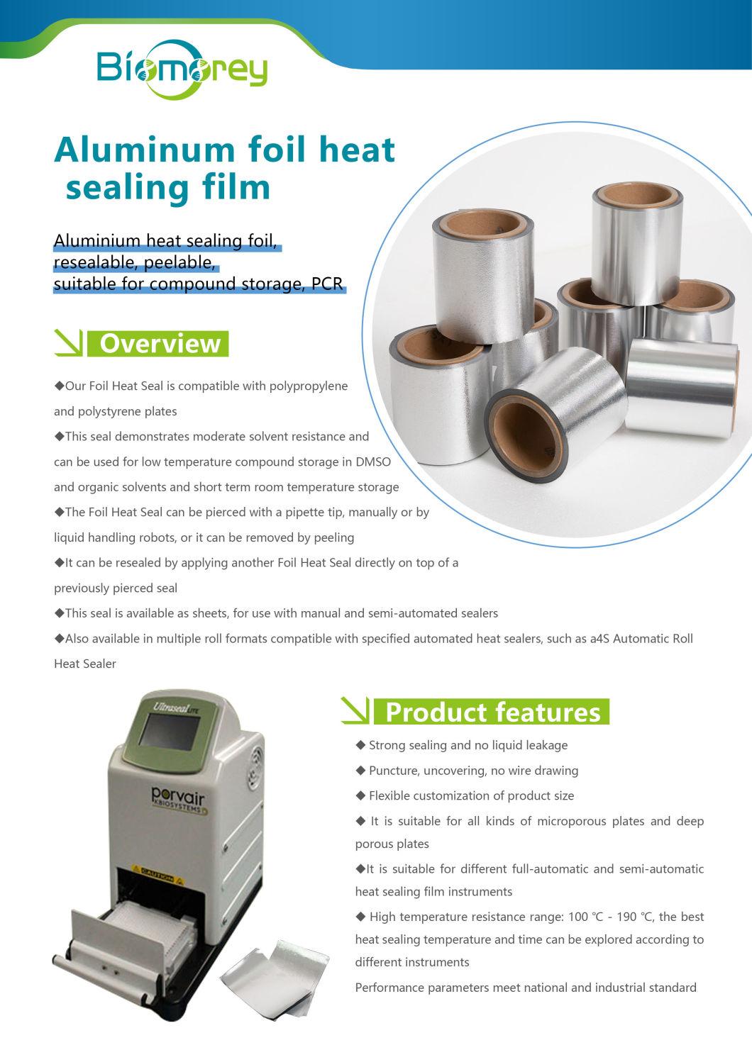 Well Aluminum Microplate Heated PCR Sealing Film