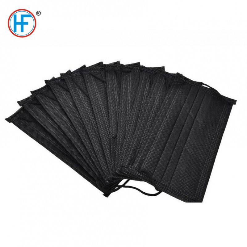 Breathable 3 Layer Black Masks Mouth Cover