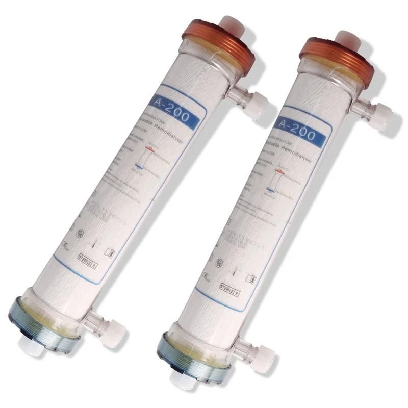 CE Disposable Dialyzer Medical High Flux 1.4 Hemodialysis Filter Blood Dialyzor