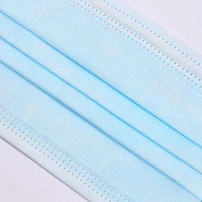 Factory Made Disposable 3 Ply Blue Color Face Mask Non-Woven Medical Surgical Face Mask