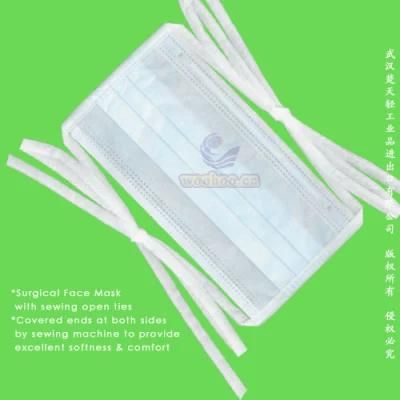 Disposable 1ply 2ply 3ply Surgeon Face Mask with Tie-on