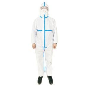 Waterproof Disposable Chemical Protective Coverall Suits, Hazmat Boiler Suits