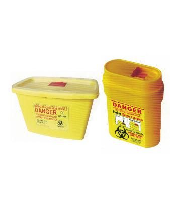 Disposable Sharp Container Surgicalsupplies Square Yellow Medicalmaterials