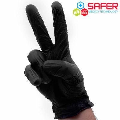 Black Disposable Working Vinyl Gloves