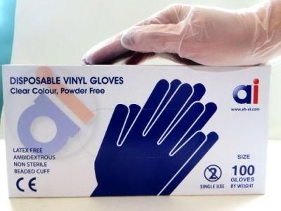 Wholesale Powder Free Anti Virus Clear Transparent Examination Medical Disposable PVC Vinyl Gloves