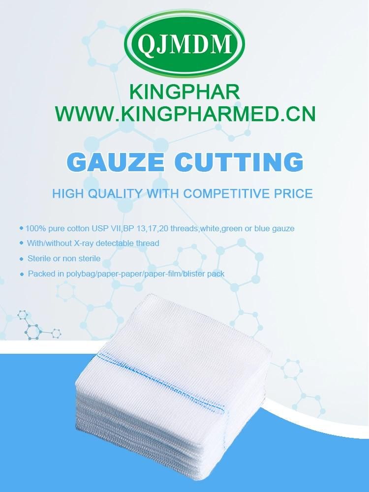 Absorbent 100% Cotton Gauze Swabs with ISO Approved Disposable Medical Non-Sterile Packing Ce and ISO Certified Medical Sterile Surgical Compress Bandage