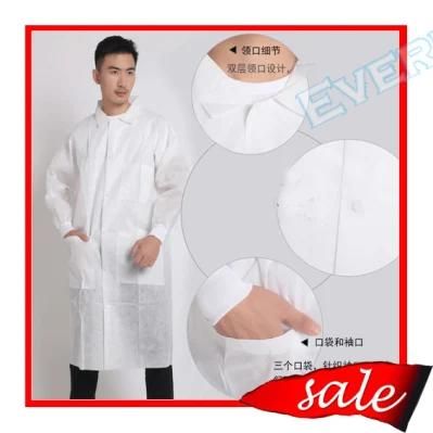 Disposable Polypropylene Lab Coat Visitor Coat