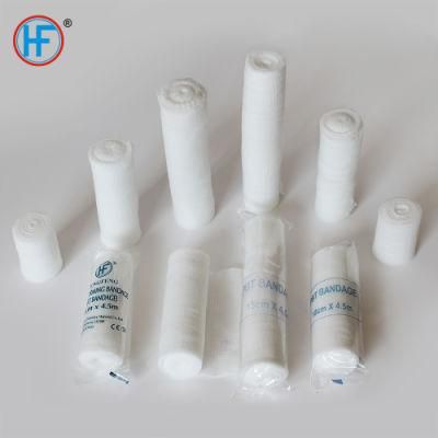 Mdr CE Approved Brand of First Aid Products Flexible Rolled Gauze Dressing for Minor Wound Care, Soft Padding and Instant Absorption PBT Bandage