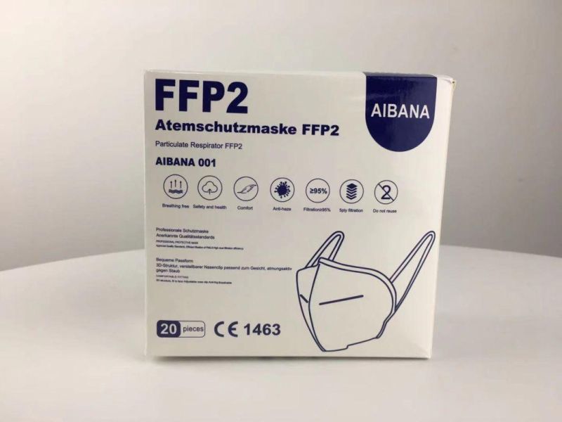 Fast Shipping From Warehouse in Germany 5 PCS Packed FFP2 Respirator CE En149 Face Mask KN95 Atemschutz Maske Adult PPE Easy Distributor From China