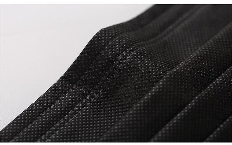 High Performance 3 Ply Disposable Non-Woven Fabric Medical Earloop Black Color Face Mask