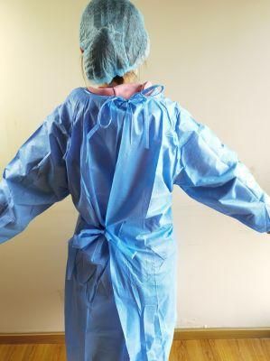 Disposable Isolation Gown Polypropylene Gown with Knit Cuff Long Sleeve