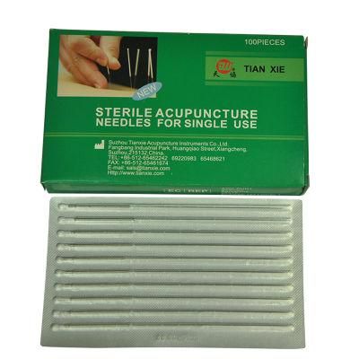 Chinese Traditional Disposable Sterile Aluminum Foil Packing Stainless Steel Handle Acupuncture Needles