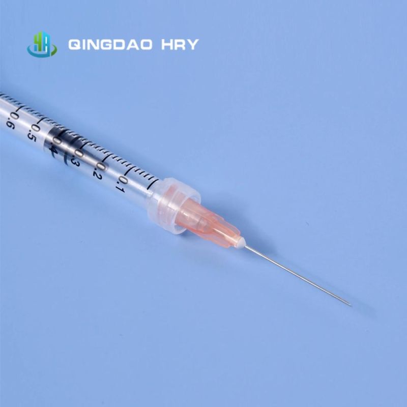Stock 1ml Medical Luer Lock Sterile Syringe with Needle CE FDA 510K Certified Manufacture