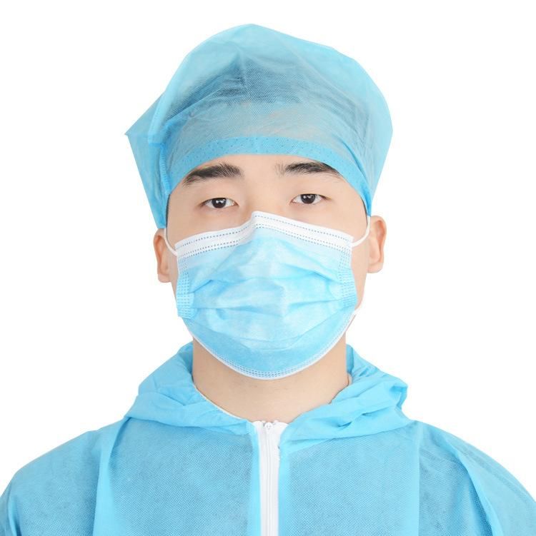 Blue Color Earloop Face Mask Medical Salon Dust Cleaning Mouth Disposable Mask