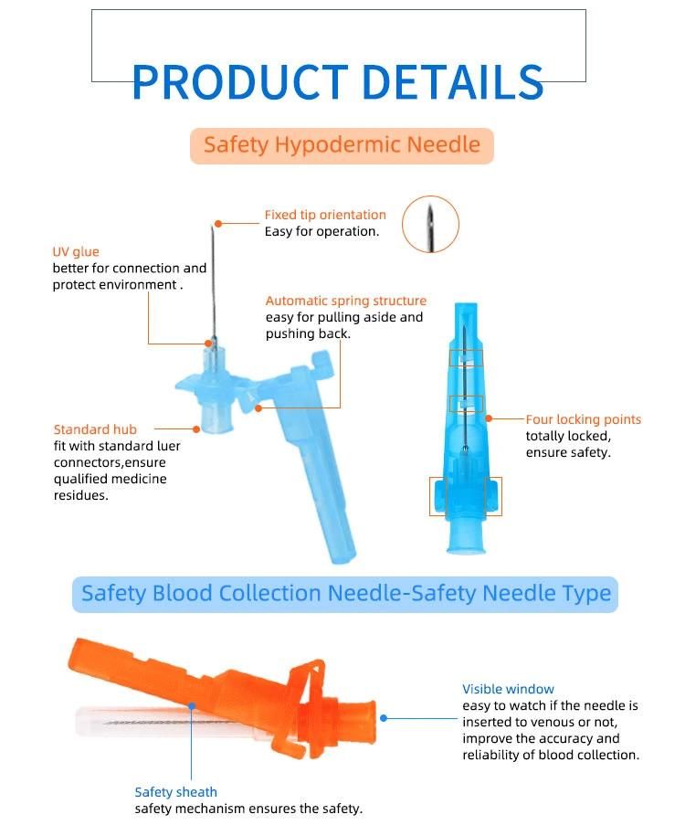 New Design Disposable Comfort Safety Syringe Injection Needle