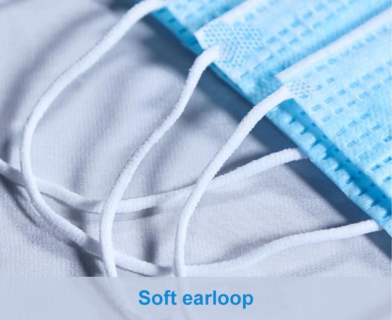 Disposable 3-Ply Protective Sheet Soft Comfortable Filter Safety Face Mask for Dust with Ce