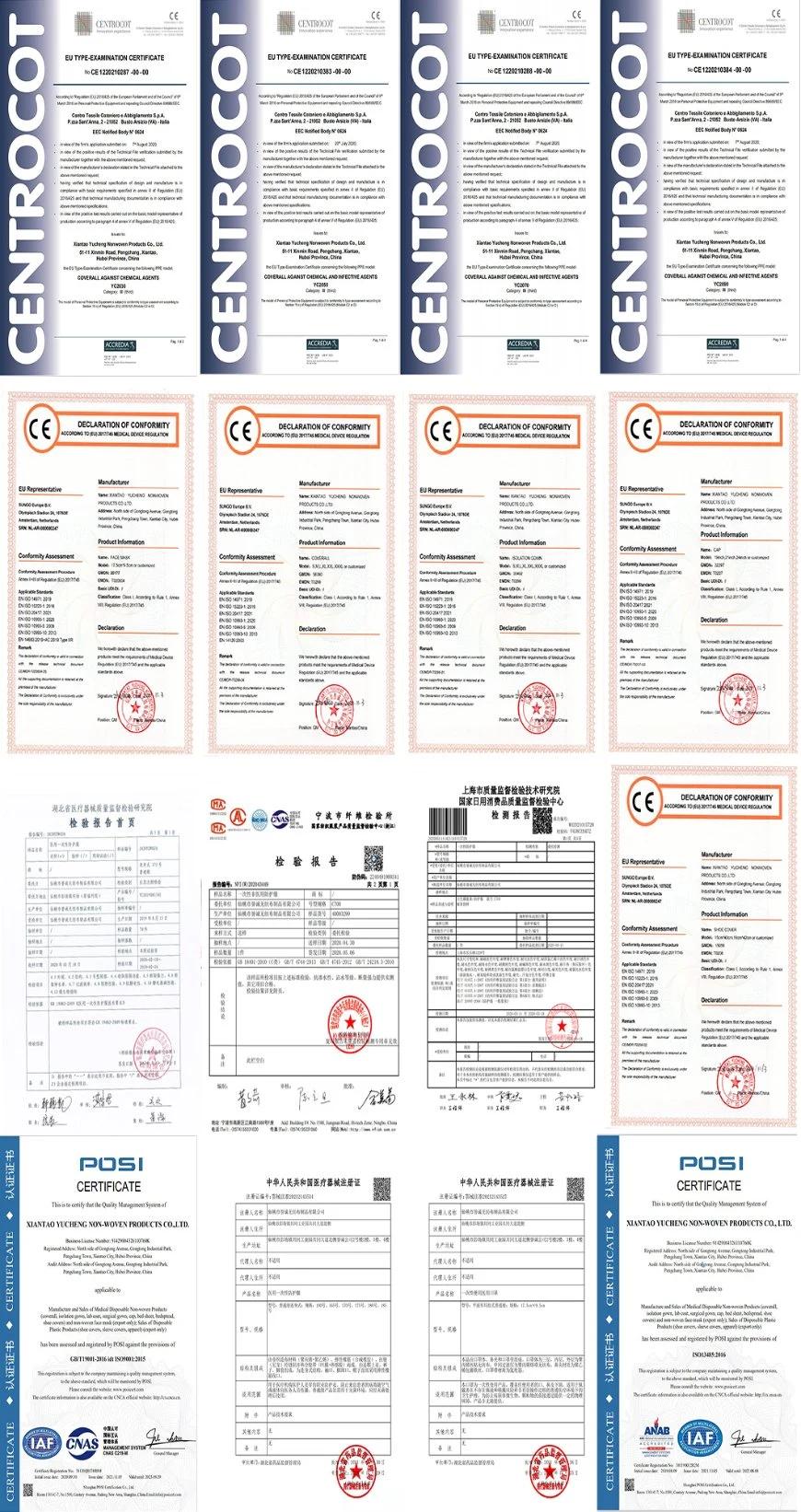 Disposable SMS/Microporous Nonwoven Protective Coverall for Type 5/6