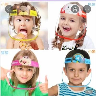 Kids Cartoon Face Shield Protective Full Clear Anti Fog Cartoon Kids Face Shield Lace-up Glasses Frame