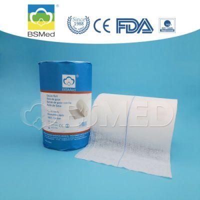 First Aid Surgical Wound Dressing Bleached Absorbent Gauze Roll